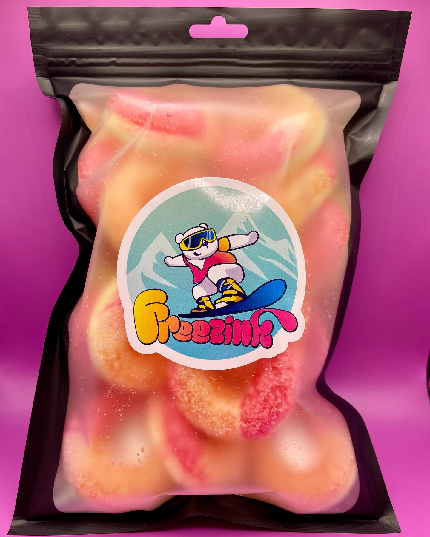 Liofilizuoti saldainiai "Persikiniai žiedai"