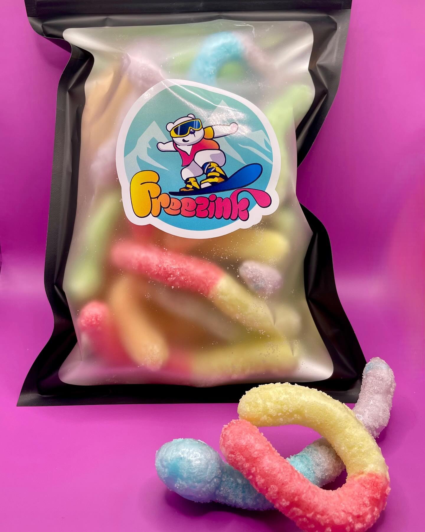 Liofilizuoti saldainiai "Sliekai"